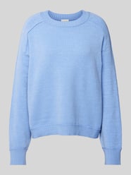 Oversized Strickpullover mit Viskose-Anteil von Milano Italy Blau - 35