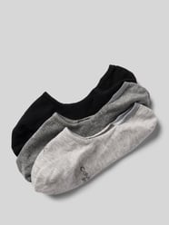 Sokken met logostitching in een set van 3 paar, model 'Footie' van CK Calvin Klein - 3