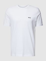 T-Shirt mit Label-Print von BOSS Green Weiß - 34