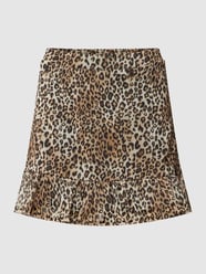Minirock mit Animal-Print Modell 'BENSA' von Noisy May Beige - 39