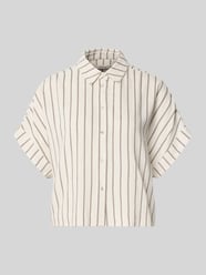 Boxy Fit Leinenbluse mit Allover-Muster Modell 'VIVA' von Selected - 8