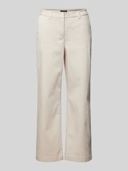 Straight Leg Hose mit Gürtelschlaufen von comma Beige - 19