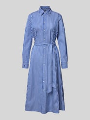 Hemdblusenkleid mit Bindegürtel von Polo Ralph Lauren Blau - 17
