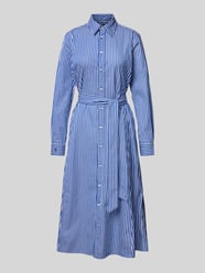 Hemdblusenkleid mit Bindegürtel von Polo Ralph Lauren Blau - 25