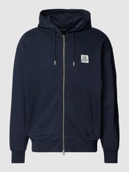 Sweatjacke mit Logo-Stitching von Marc O'Polo Blau - 38