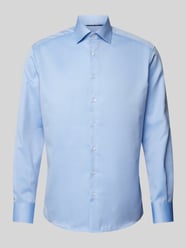 Regular Fit Business-Hemd aus Baumwolle von Eterna Blau - 13