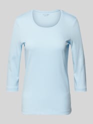 T-Shirt mit 3/4-Arm in unifarbenem Design von Christian Berg Woman Blau - 17