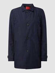 Lange jas met reverskraag, model 'Midais' - waterafstotend van HUGO Blauw / turquoise - 48
