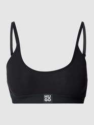 Biustonosz typu bralette z detalem z logo od HUGO Czarny - 2