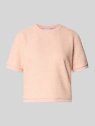 T-shirt z efektem froty i okrągłym dekoltem od Jake*s Collection - 4