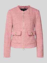 Blazer in bouclélook met ronde hals van WHITE LABEL Fuchsia - 42