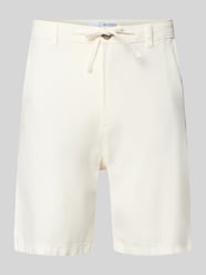 slim fit bermuda van mix van katoen en linnen model 'BRODY' van Selected Homme - 40