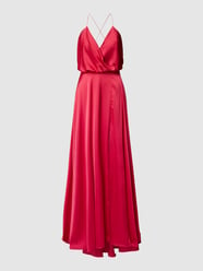 Abendkleid mit V-Ausschnitt von Unique Pink - 25