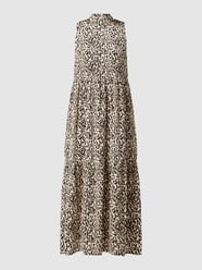 Maxi-jurk met all-over motief van Taifun Wit - 25