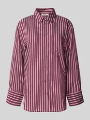 Oversized Hemdbluse aus Viskose-Mix Modell 'MELDOLA' von ONLY Bordeaux - 31