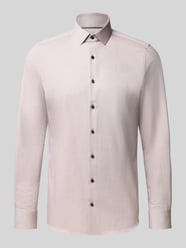 Slim fit zakelijk overhemd met kentkraag van OLYMP Level Five Beige - 36