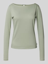 Shirt met lange mouwen met boothals van QS Groen - 39