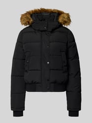 Steppjacke mit Kapuze, Kunstfellbesatz und Rippbündchen von REVIEW - 27