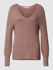 Gebreide pullover met V-hals, model 'ATIA' van Only Roze - 37