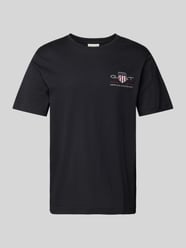 T-Shirt mit Label-Stitching von Gant Schwarz - 35