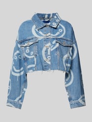 Cropped Jeansjacke mit Brustpattentaschen Modell 'Lou' von Hugo Blue Blau - 20