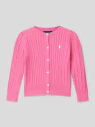 Strickjacke mit Zopfmuster von Polo Ralph Lauren Kids Rosa - 7
