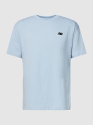 T-Shirt mit Rundhalsausschnitt und Label-Stitching von New Balance Blau - 41