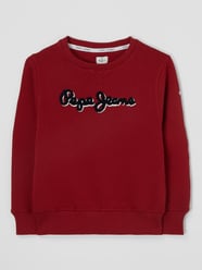 Sweatshirt met geborduurd logo, model 'Lamonty' van Pepe Jeans Rood - 15