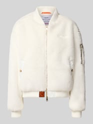 Bomberjacke aus Kunstfell mit Zweiwege-Reißverschluss von Original Bombers - 5