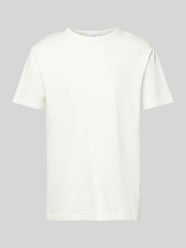 T-Shirt mit geripptem Rundhalsausschnitt Modell 'SANDER' von Selected - 29