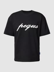 T-Shirt mit Label-Print von PEQUS Schwarz - 47