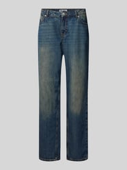 Straight Leg Jeans im 5-Pocket-Design von Review Blau - 43