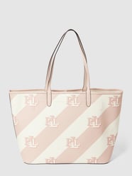 Shopper mit Streifenmuster von Lauren Ralph Lauren Rosa - 29