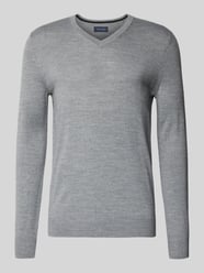 Gebreide pullover van een mix van merinowol met V-hals van Christian Berg Men - 33