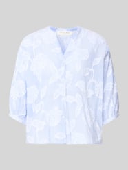 regular fit blouse met V-hals en 3/4-mouwen van Christian Berg Woman - 11