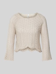 Cropped Strickpullover mit Baumwoll-Anteil Modell 'NOLA' von Only Beige - 44