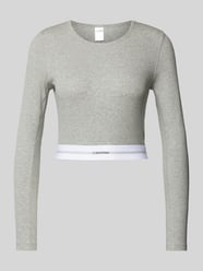 Cropped Longsleeve mit Rundhalsausschnitt von Calvin Klein Underwear Grau - 33