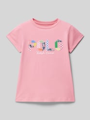 T-Shirt mit Label-Print von Polo Ralph Lauren Teens Rosa - 12