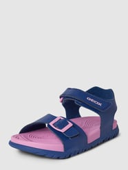 Sandalen met labeldetail, model 'BOREALIS' van Geox Blauw - 23