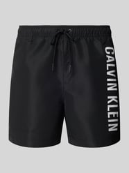 Regular Fit Badeshorts mit Label-Print von Calvin Klein Underwear Schwarz - 40