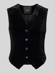 Kamizelka aksamitna o kroju regular fit z jednorzędową listwą guzikową model ‘SHANNA’ od Vero Moda - 7