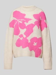 Gebreide pullover met extra brede schouders van Essentiel Roze - 7