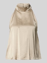Top mit Stehkragen Modell 'Zuzeel' von mbyM Beige - 8