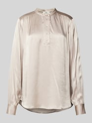 Regular Fit Bluse aus Viskose mit Stehkragen von Fynch-Hatton Beige - 11