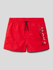 Badehose mit Label-Print von Jack & Jones Rot - 47