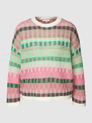 Strickpullover mit Allover-Muster Modell 'Polira' von Opus Grün - 13