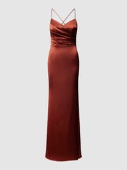 Abendkleid mit gelegten Falten von Laona Orange - 40