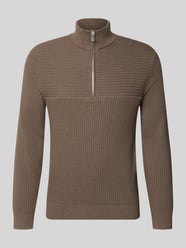 Troyer mit Stehkragen und Reißverschluss von Armani Exchange Beige - 4