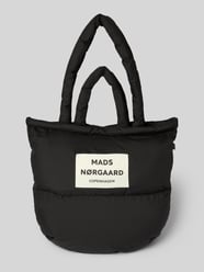 Torba shopper z naszywką z logo i detalem z logo od MADS NØRGAARD - 39