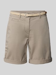 Szorty bermudy o kroju regular fit z paskiem od Tom Tailor - 32